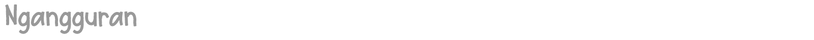 Ngangguran font preview